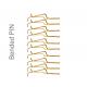 BeCu C17200 Bend PIN 0.25mm Thickness Au Plating Lightweight