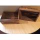 Dark Wood Engraved Custom Wood Serving Tray , Small Wooden Trays Boxes For Cigar