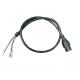 1.25-8 Pin Power Cable Assembly Rj45 Black Waterproof Power Wire Harness 034
