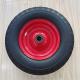 3.50-6 Tire Red Steel Rim Sack Barrow Rubber Pneumatic Trolley Wheels 10 Inch