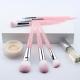 Exquisite Foundation Cosmetic Makeup Brush Set 7PCS Private Label Pink Resin Handle