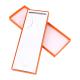 Rigid Rectangular Gift Box Orange Lid And Base Packaging Box For Ties And Accessories