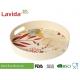 Food Grade Material Bamboo Fiber Round Pizza Trays BPA Free High Temperature Tolerance