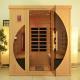 CE Certificatied Wooden Indoor Far Infrared Dry Sauna For Home 4 Person Size