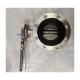 Stainless Steel Handle Double Flange Butterfly Valve for Oil Media and Industrial
