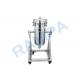 Three Cores 316L Rotary Titanium Industrial Water Filter Housing With Pulley Wheels