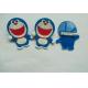 2D/3D Cute Doraemon Shape Rubber PVC Label Pins Badges With Safety Clip For School Backpack Decoration