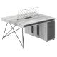 Solid Wood Industrial Style Office Staff Desk with Customized Colors and Mail Packing
