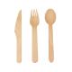 Disposable Degradable 16cm Wooden Spoon Primary Color Party Camping Easy To Carry