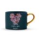 Lovely Mothers Day Crockery Elegant Design Mom Gift Ceramic Mug Coffee With Gold Handle