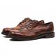 Branded Design Mens Leather Dress Shoes Pointed Toe Oxford Brown Lace Up Dress Shoes