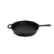Cast Iron Frying Pan : 8 Inch  Black Heat Distribution With Dual Handles Commercial-Grade