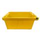 100% HDPE Yellow Moving Plastic Crate 600 X 400 X 275mm Heavy Duty Durable EU Box