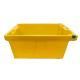 100% HDPE Yellow Moving Plastic Crate 600 X 400 X 275mm Heavy Duty Durable EU Box