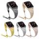 Adjustable Length Smart Watch Band Strap Crystal Metal Stainless Steel Material