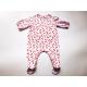 Snap front Baby Girl long sleeve footies Cherry Print