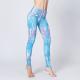 CPG Global Women's Outdoor Leggings Sport Running Pants Yoga Watercolor Blue Pattern HK39