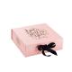 Luxury Pink Rigid 1000g Cardboard Foldable Packaging Box Book Shaped