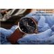 wholesale  Pu watch Round dial alloy case  quartz watch  delicate fashion watch concise style dark brown pu strap