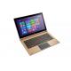 Customized Gold Color POGO PIN Keyboard , Portable PC Keyboard For Win 8 / Win 10