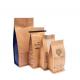 Printing Food grade kraft paper bag wholesale with clear window and zipper for dried food packaging
