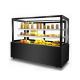 1.5m Black Color Cake Showcase Bakery Display Restaurant Marble Cake Chiller