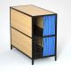 Double Decker Side Ladder Steel Bunk Beds With Small Storage Locker