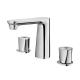 Two Handle Widespread Bathroom Faucet Chrome Deck Mounted