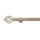 28mm diameter metal curtain rods with Beige sweeping gold color  for living room