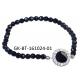 OEM & ODM custom design flower shape silver bracelet, agate beads bracelet with individual polybag