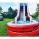 Commercial Inflatable Water Slide Red Pvc Water Slide With Air Blower For Kids Adults