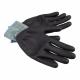 For personal protective equipment of professional industrial rubber nylon black nitrile foam safety working gloves