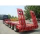 3 axles 80 ton low bed trailer pintle hitch trailers dimension optional