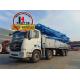 JIUHE 58M cement concrete boom pump truck construction truck pumping