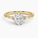 9 K Yellow Gold Jewelry Diamond Engagement Ring For Girls