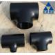 A 860 WPHY52  10x6 SCH 40 Unequal Pipe Tee Fittings Black Coating BW ASME B16.9