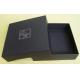 Black Garment Packaging Cardboard / Paper Gift Boxes with Separate Lids and Trays