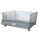 2 swivel Folding Wire Container , SGS Pallet Mesh Container