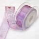 22mm Purple Printed Sheer Ribbon For Valentine ' S Day Wear Resistant