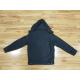 Navy Blue Quilt Mens Hooded Puffer Jacket With Fur Collar