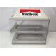 Vintage Acrylic Marlboro Cigarette Display Case Transparent Polished 2 - Layered