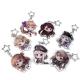 Custom Clear Anime Girl Acrylic Keychain Printed Glitter Epoxy Resin Acrylic Keychain Charms