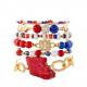 Custom Gold Plated Handmade Beads Chain Link Bracelets For Women