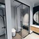 304 Stainless Steel Bathroom Shower Room Tempered Glass Sliding Shower Doors