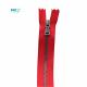 Red MKZ Metal Zippers For Handbags White Copper Matte Pull Head