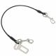 Chew Proof Stainless Steel Dog Leash , Double Dog Seat Belt Attachment Design