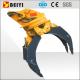 ISO9001 certified excavator hydraulic wood grapple with 360 degree rotation