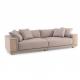 Luxury Leather Living Room Furniture Italian Fabric Sectional Sofa Set