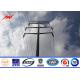 8KN 10m Distribution Power Line Steel Transmission Pole With 3mm Thickness