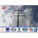 Q345 / Q235 69 kv Single Circuit Electrical Power Pole With Cross Arm Parts